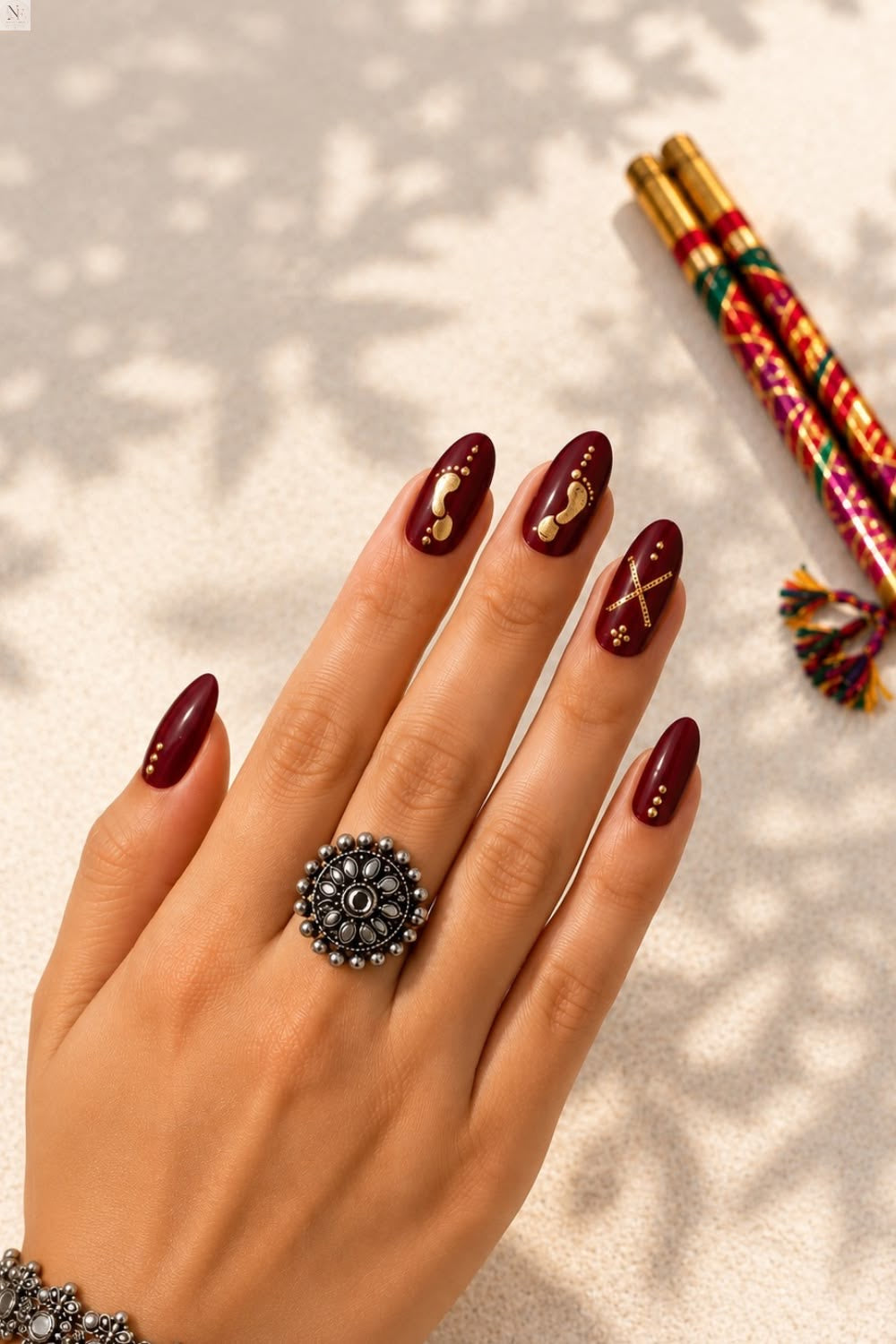Navratri Garba nails